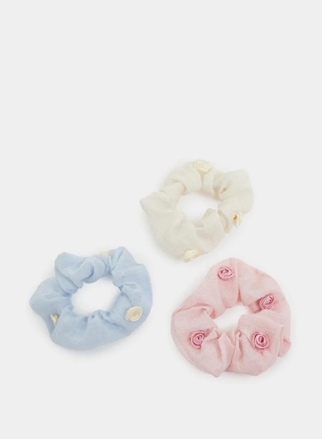 Styli Pack Of 3 - Floral Scrunchies